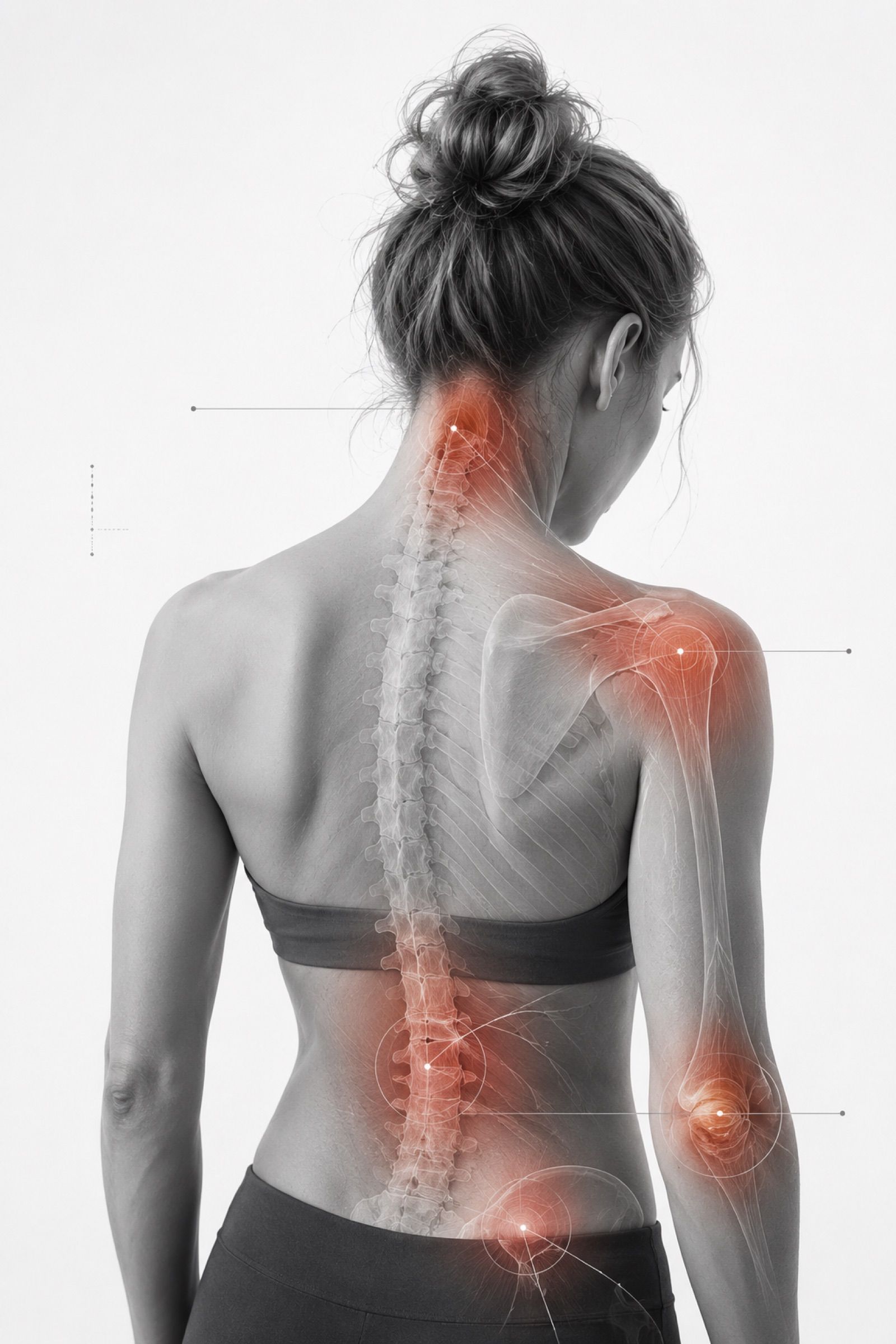 Injuries from physical strain, neck, shoulders and back