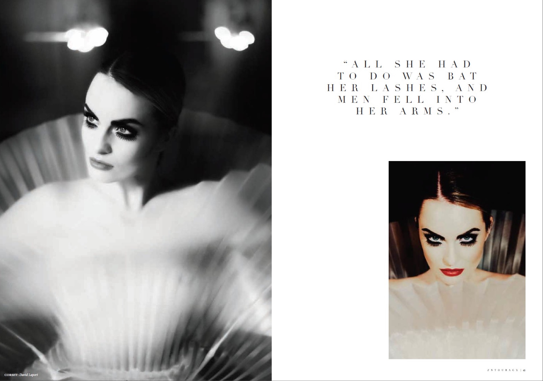 Gepubliceerd editorial hair & make-up werk in tijdschrift