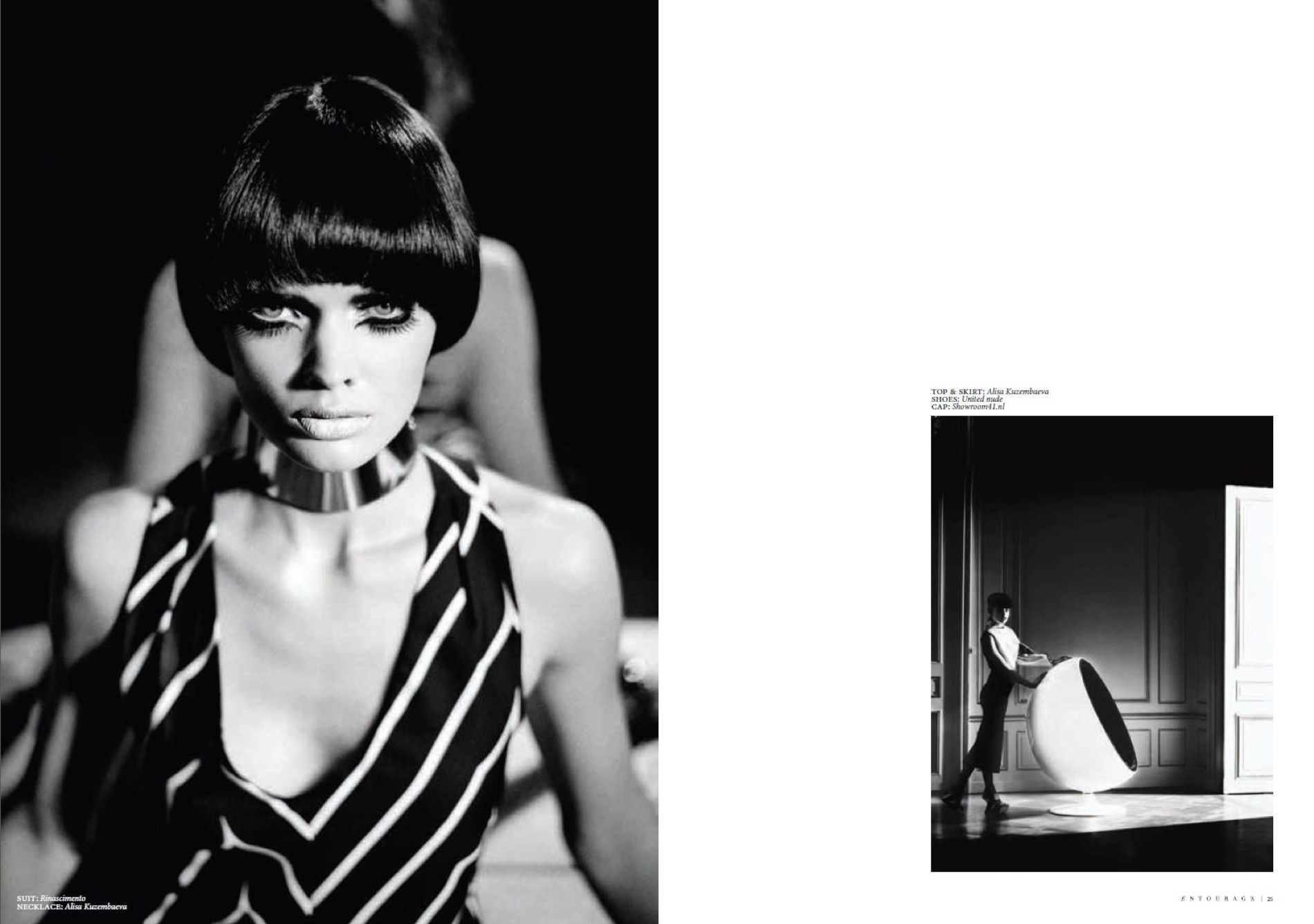Gepubliceerd editorial hair & make-up werk in tijdschrift