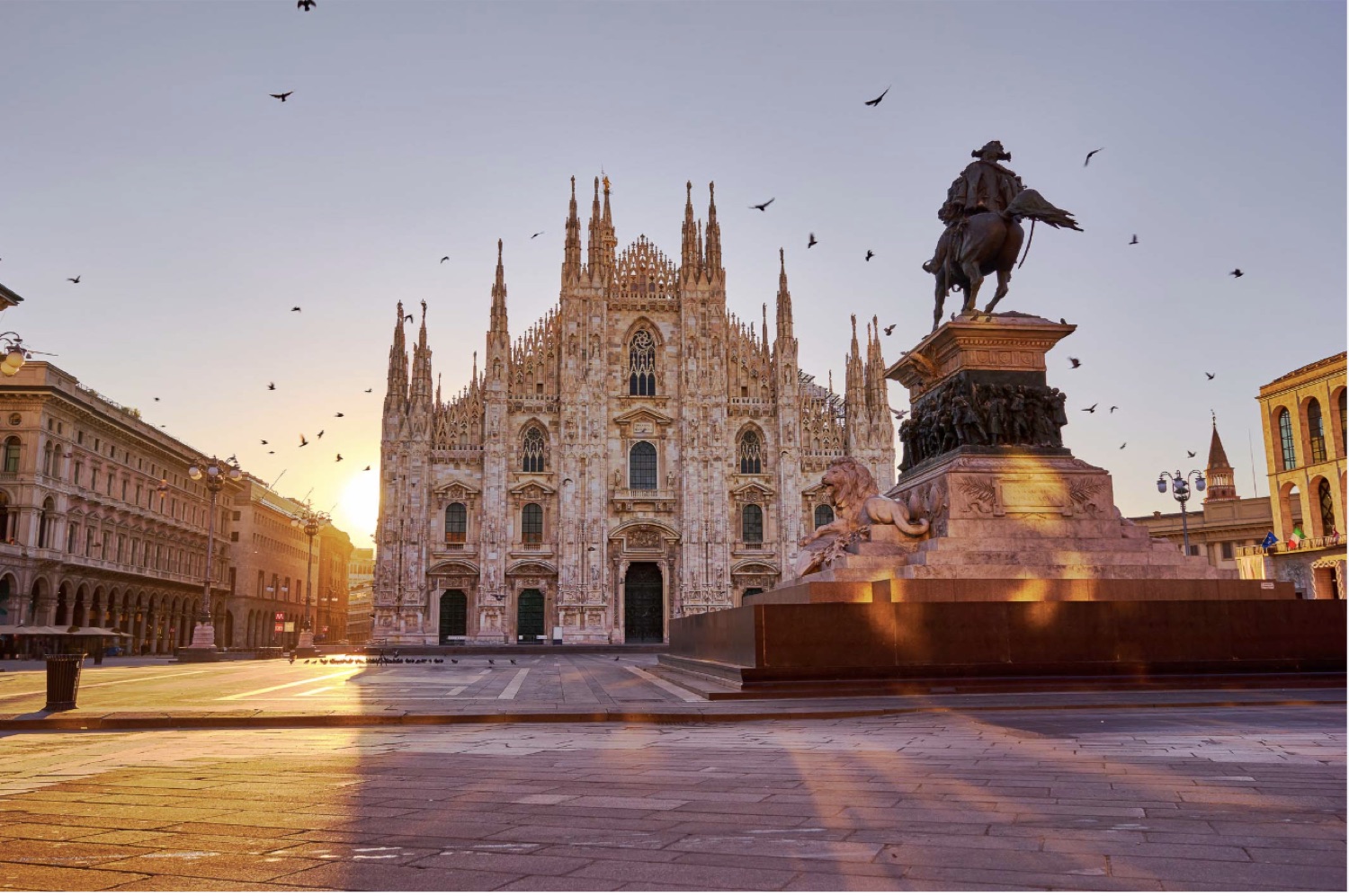 The Duomo of Milan, Italy, at dawn